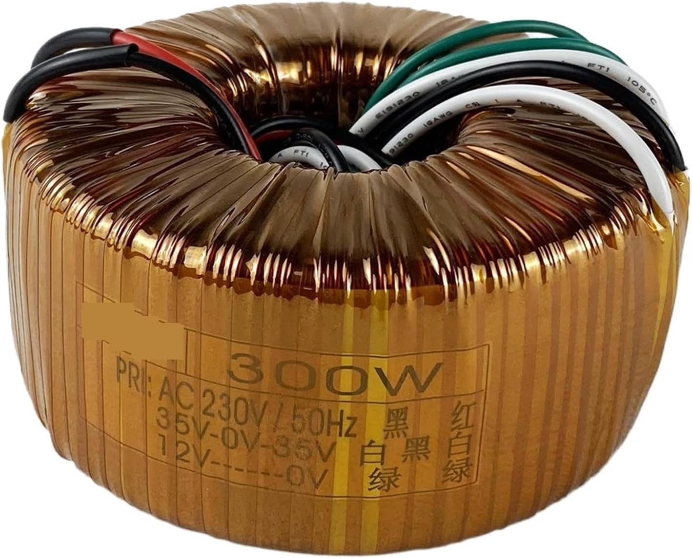 1pcs 300W toroidal Transformer 230V to Dual 35V Single 12V Class A Power Amplifier Audio Pure Copper Power Supply