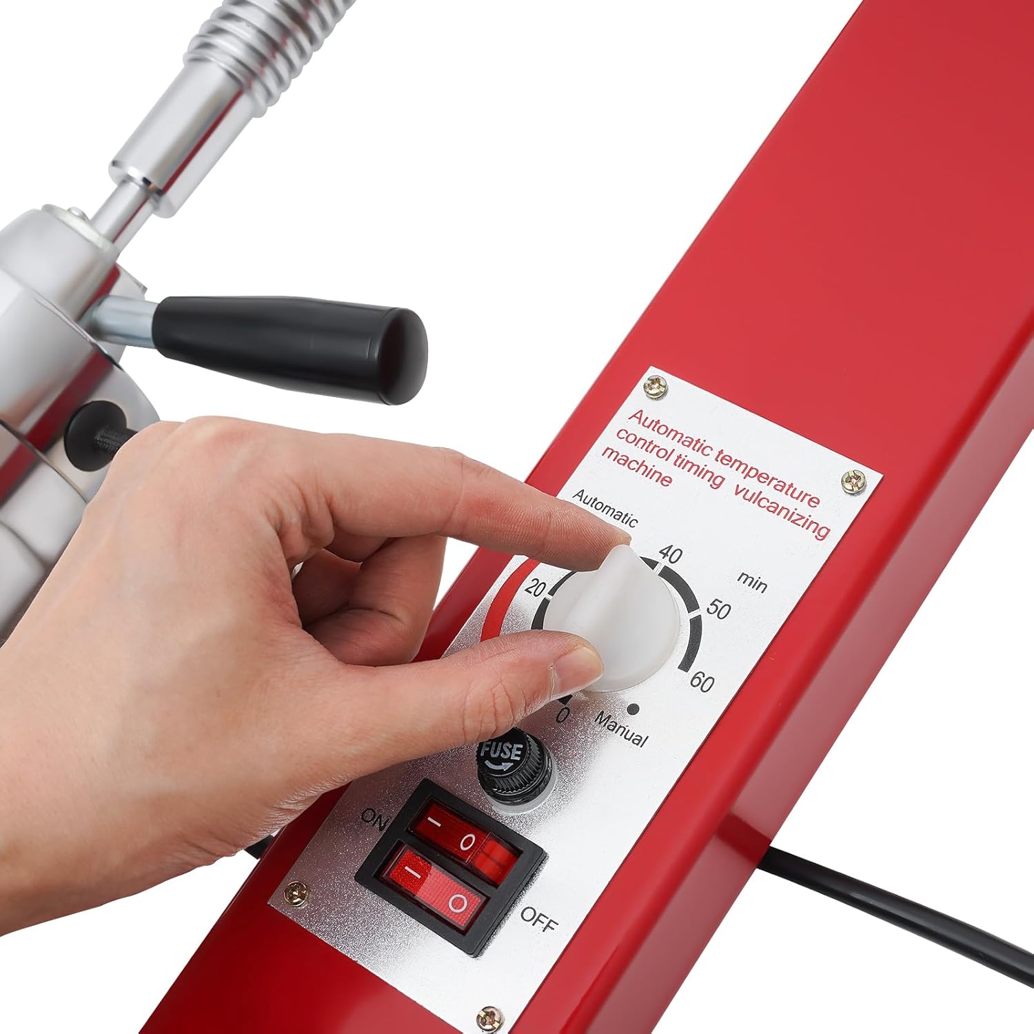 Tire Auto Repair Machine Kit 110V, Adjustable C-Frame Cavity Tire Spread Tool with 6 Moulds, Spot Tire Vulcanizing Machine for Car Truck