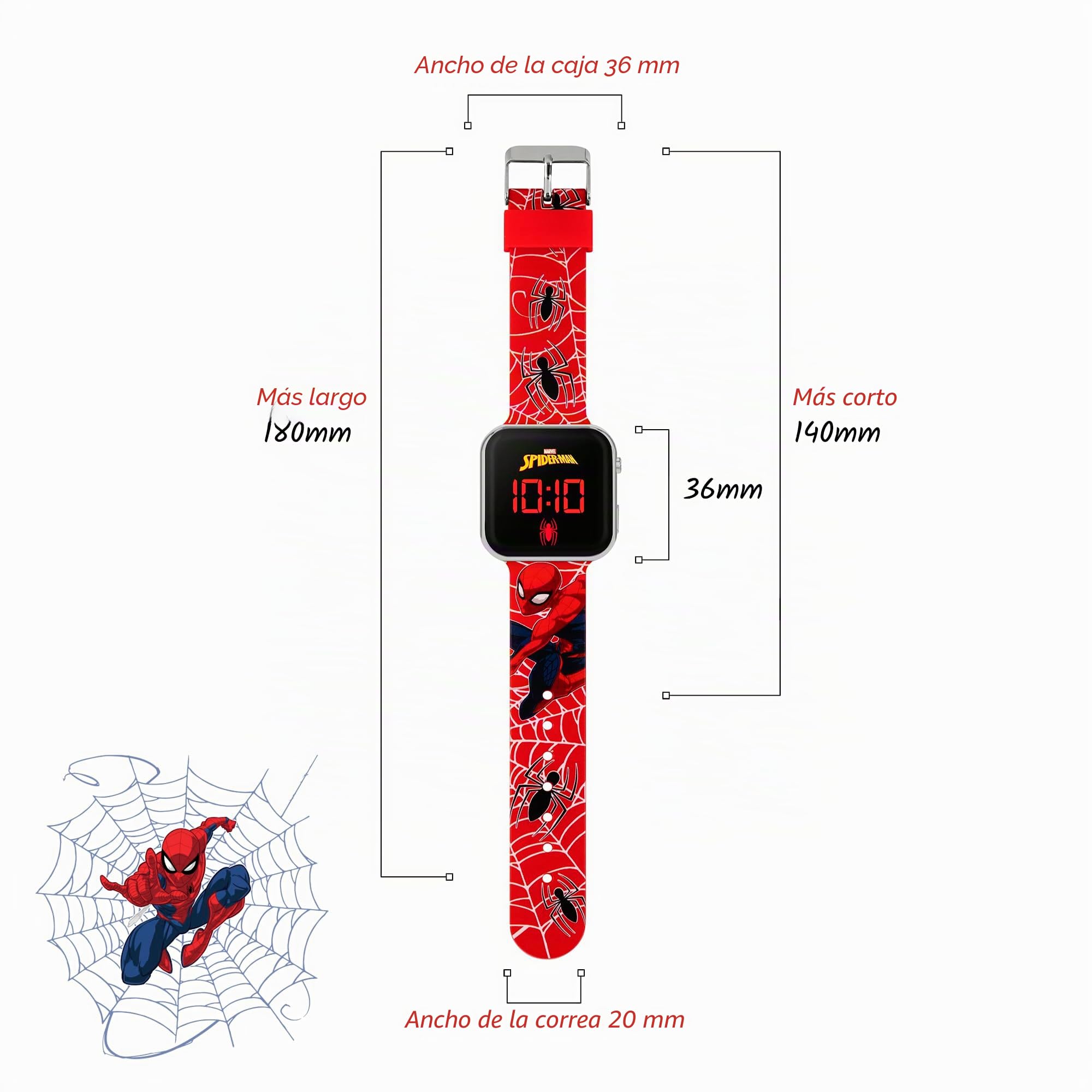 Spiderman Reloj de Pulsera SPD4719ARG