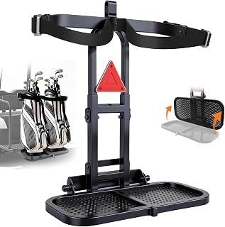 maXpeedingrods Golf Cart Bag Holder Fits 8" Max Width Safety Grip Bar | Upgraded Cart Rear Seat Bag Rack for Club Car E-Z-GO Yamaha Space-Saving No Drilling Required Rust-Proof