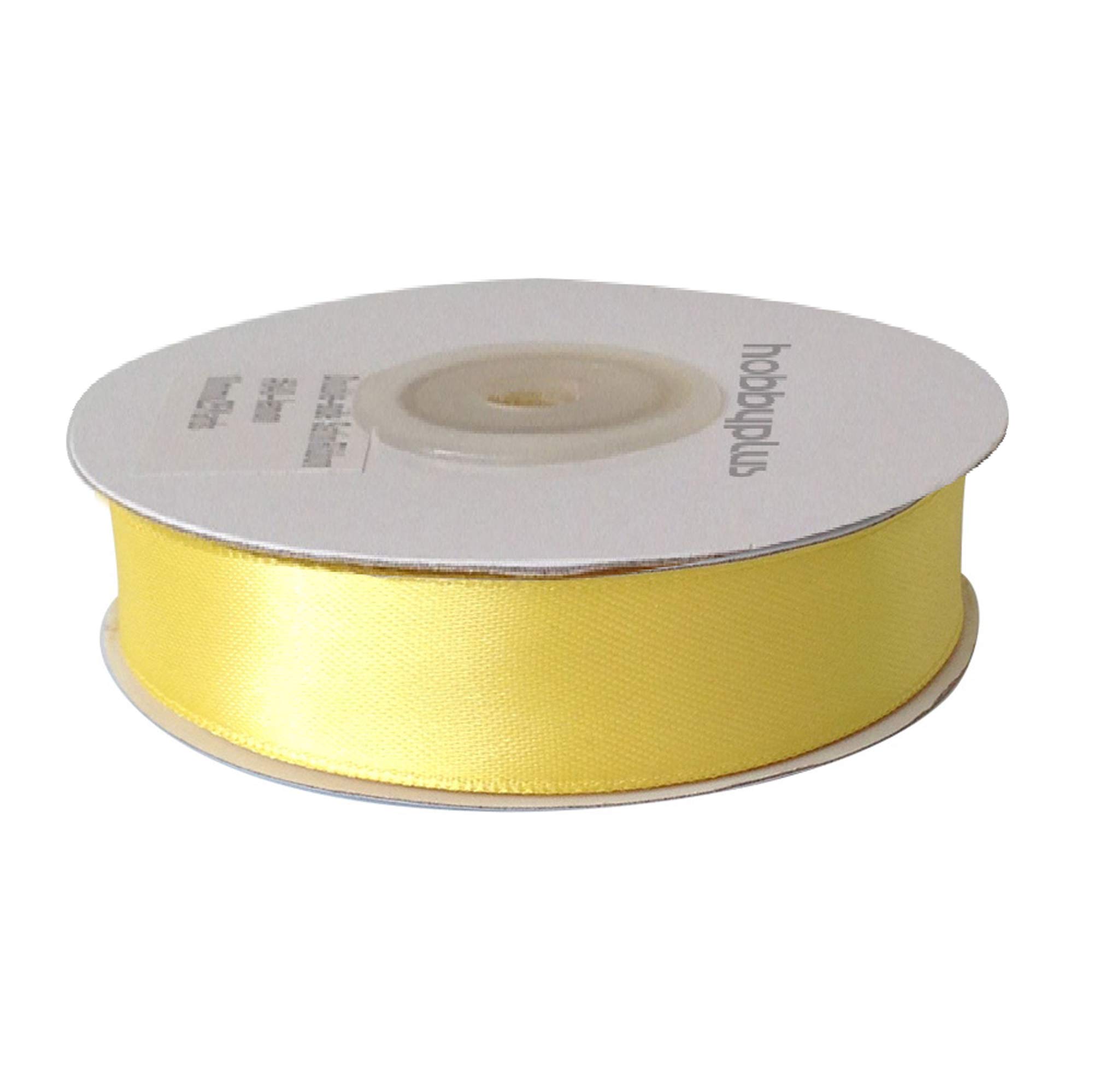 Www.hobbyplus.co.uk #640-Yellow 22Meters Double Sided Satin Ribbon In Yellow. (, 20Mm Width)