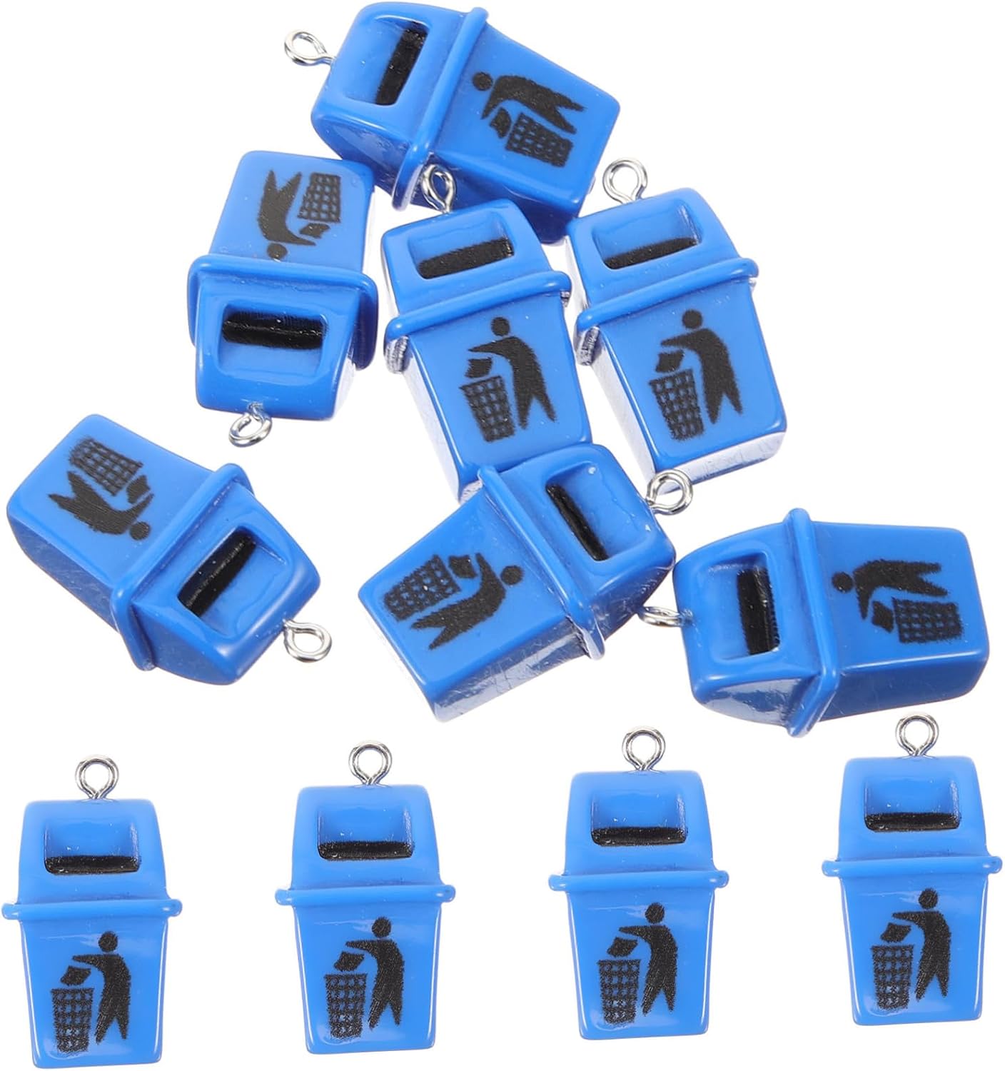 10pcs Resin Mini Trash Can Charms Jewelry Findings for Diy Earrings Pendants Keychains