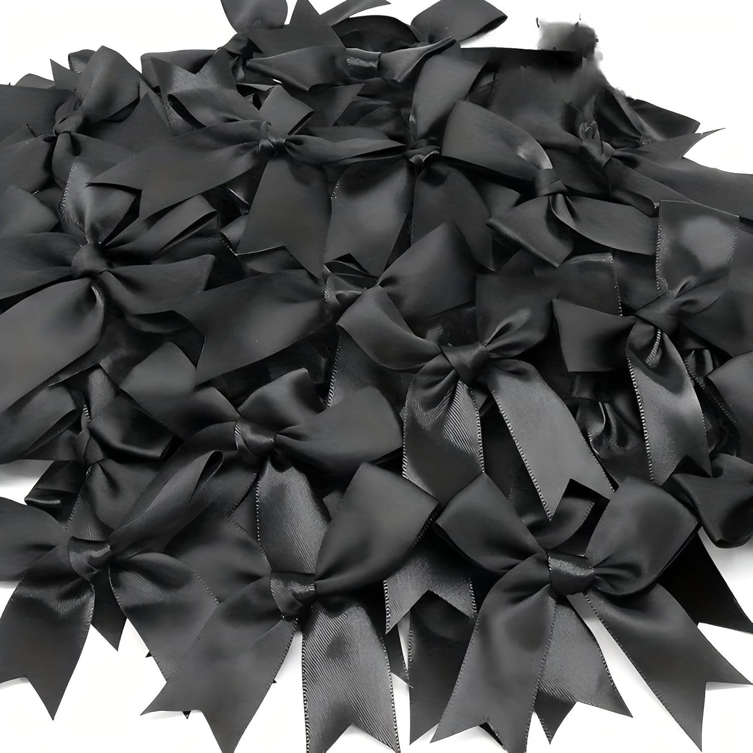 Black Gift Wrap Bows - 50pcs 3.3 Inch Elegant Bows for Gift Wrapping, Party Decorations, Wedding Decor, Birthday Presents, Holiday Gifts, DIY Crafts, Baby Shower, Anniversary, Christmas, Gift Bags