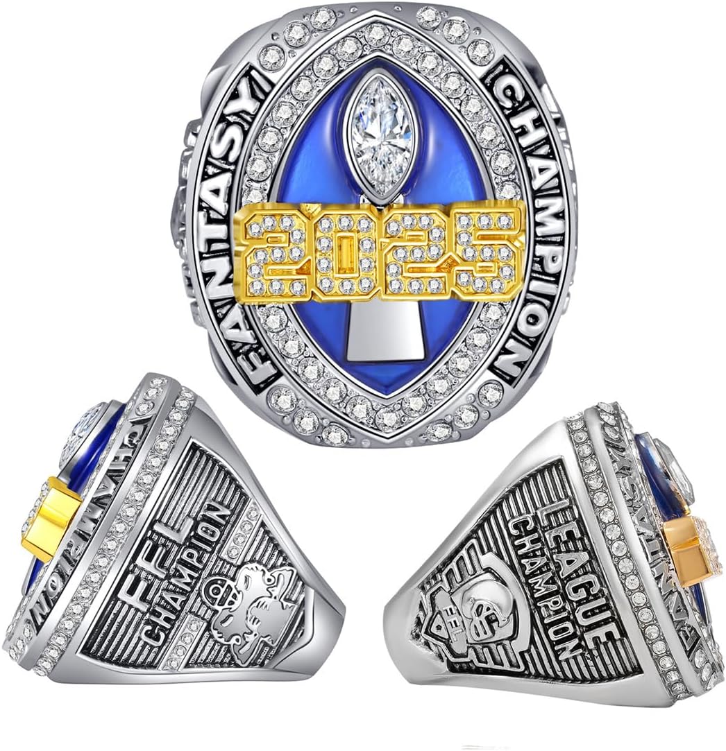 2025 Massive Fantasy Football Championship Trophy Ring FFL WINIER MVP Collectible Gift