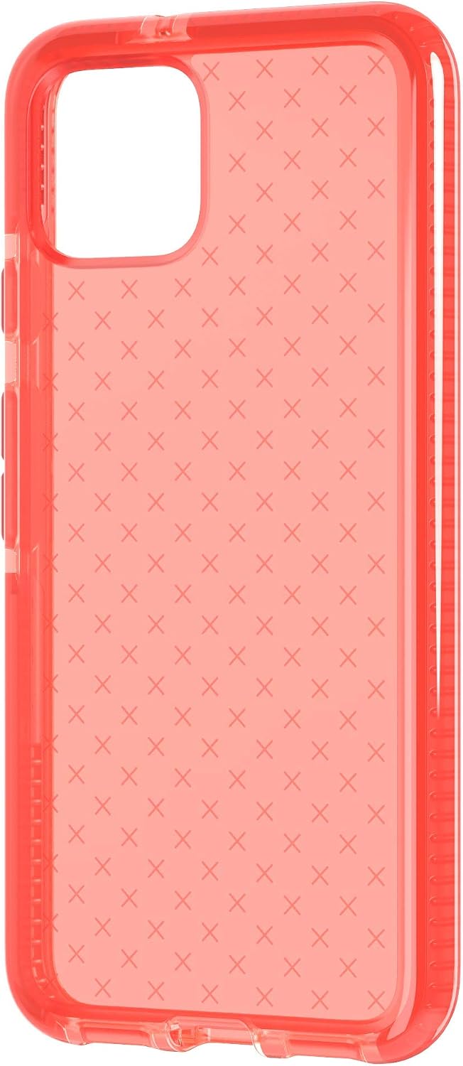 tech21 Evo Check Phone Case for Google Pixel 4 - Coral - Antimicrobial BioShield with 12ft Drop Protection