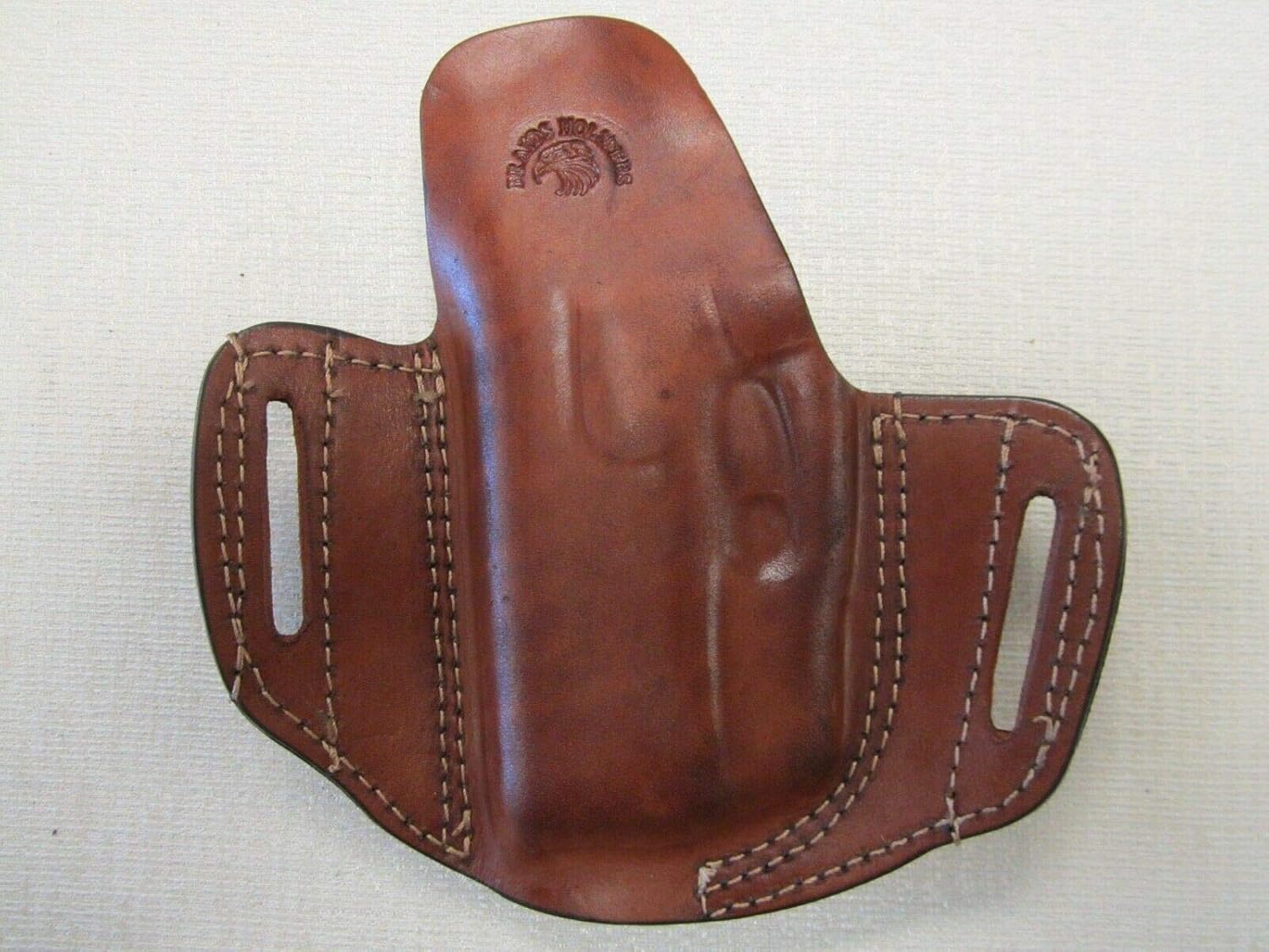 Fits SIG P365, with Lima Laser Brown Leather Pancake OWB Holster Right Hand