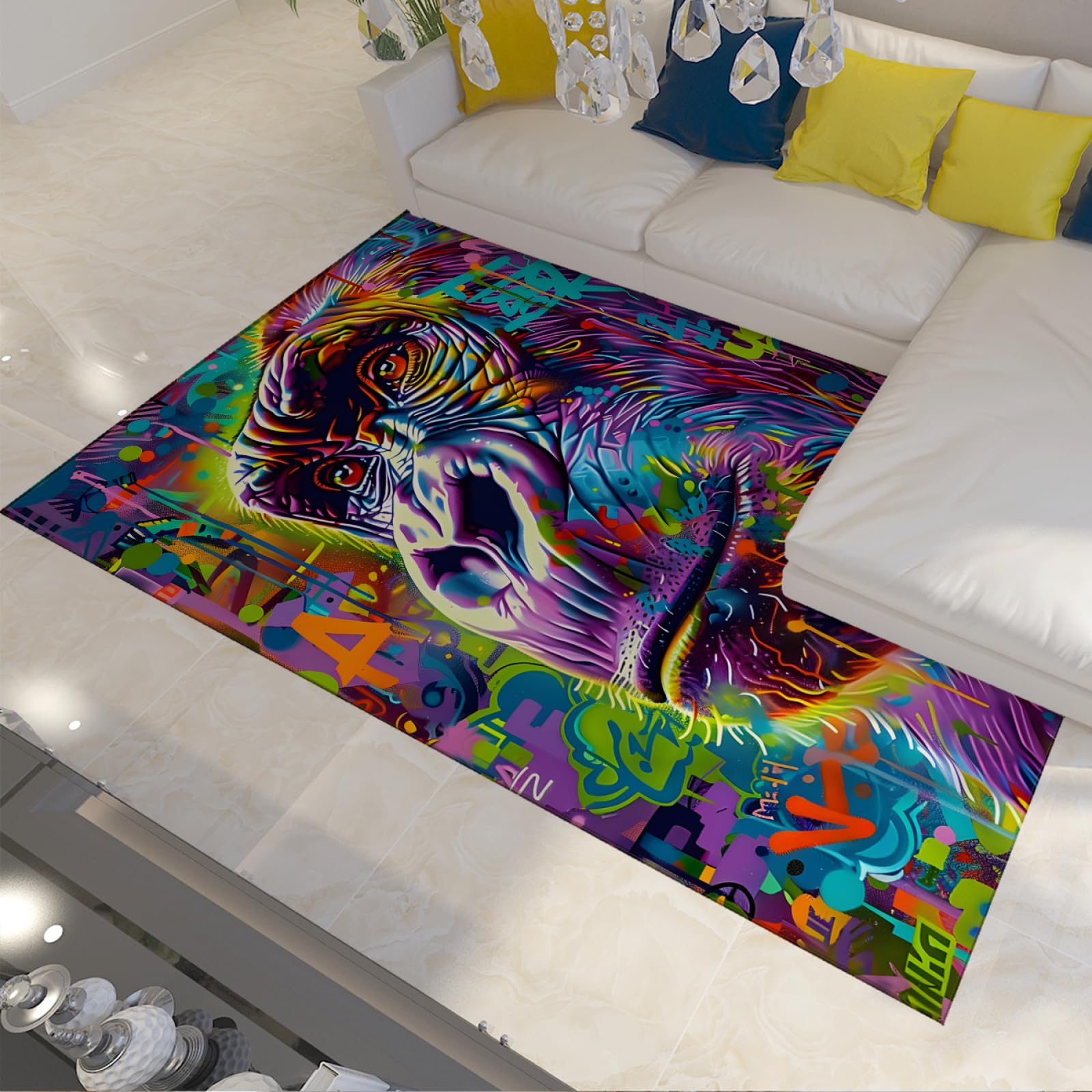 Tapis de sol enfants gorille doux pour isoler et décorer la chambre