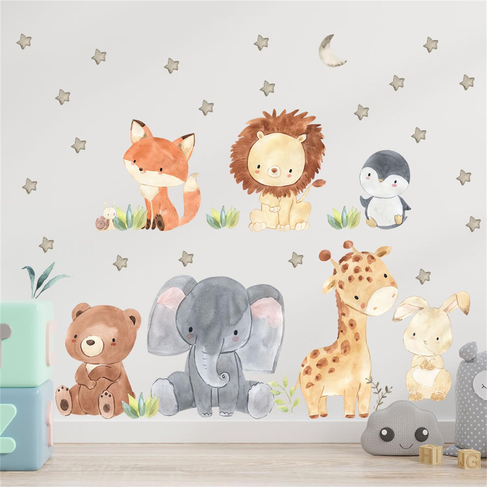 Stickers muraux forêt et safari pour veiller sur les nuits étoilées de votre bébé