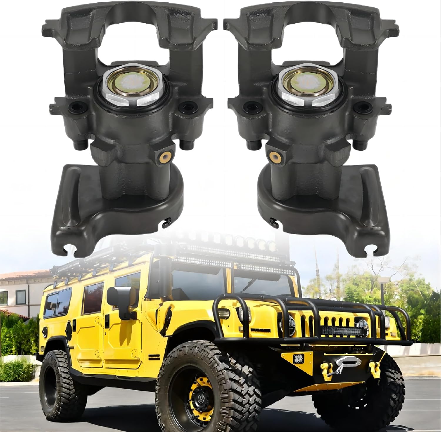Rear Brake Caliper Fits for Hummer H1 for Humvee/HMMWV M998 M1097 M1152 All M Series 1992-2006 6.6L 6.5L 6.2L 5.7L V8, LH&RH 12342342 12342341 NSN 2530-01-333-6068 2530-01-333-8263