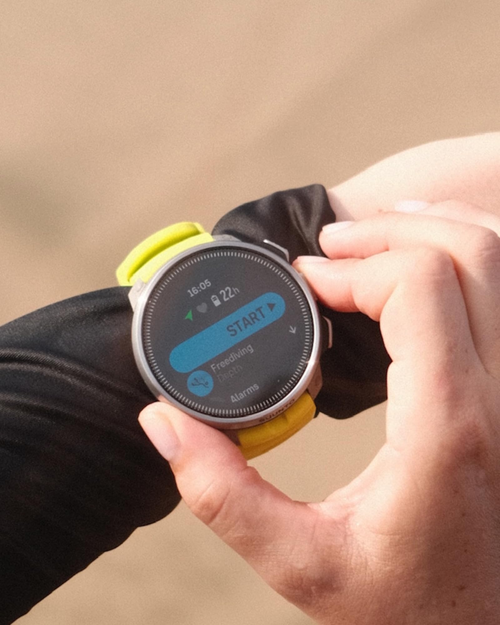 SUUNTO Pasek do Zegarka 22 Div1 Silicone Strap Lemon Yellow S+M