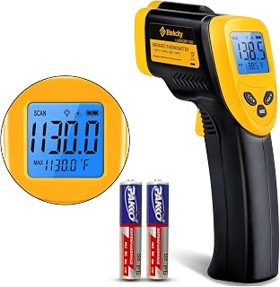 Etekcity Lasergrip 1080 Infrared Thermometer Gun -58°F to 1130°F, Adjustable Emissivity, Laser for Cooking, BBQ, Pizza Oven, HVAC, Reptiles
