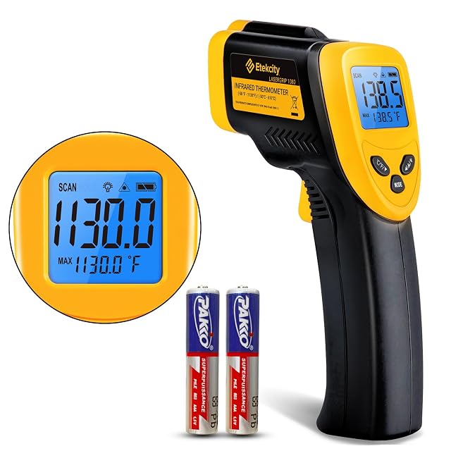 Etekcity Infrared Thermometer Laser Temperature Gun 1080 -58 F 1130 F for Meat Food Candy Pizza Oven Heat