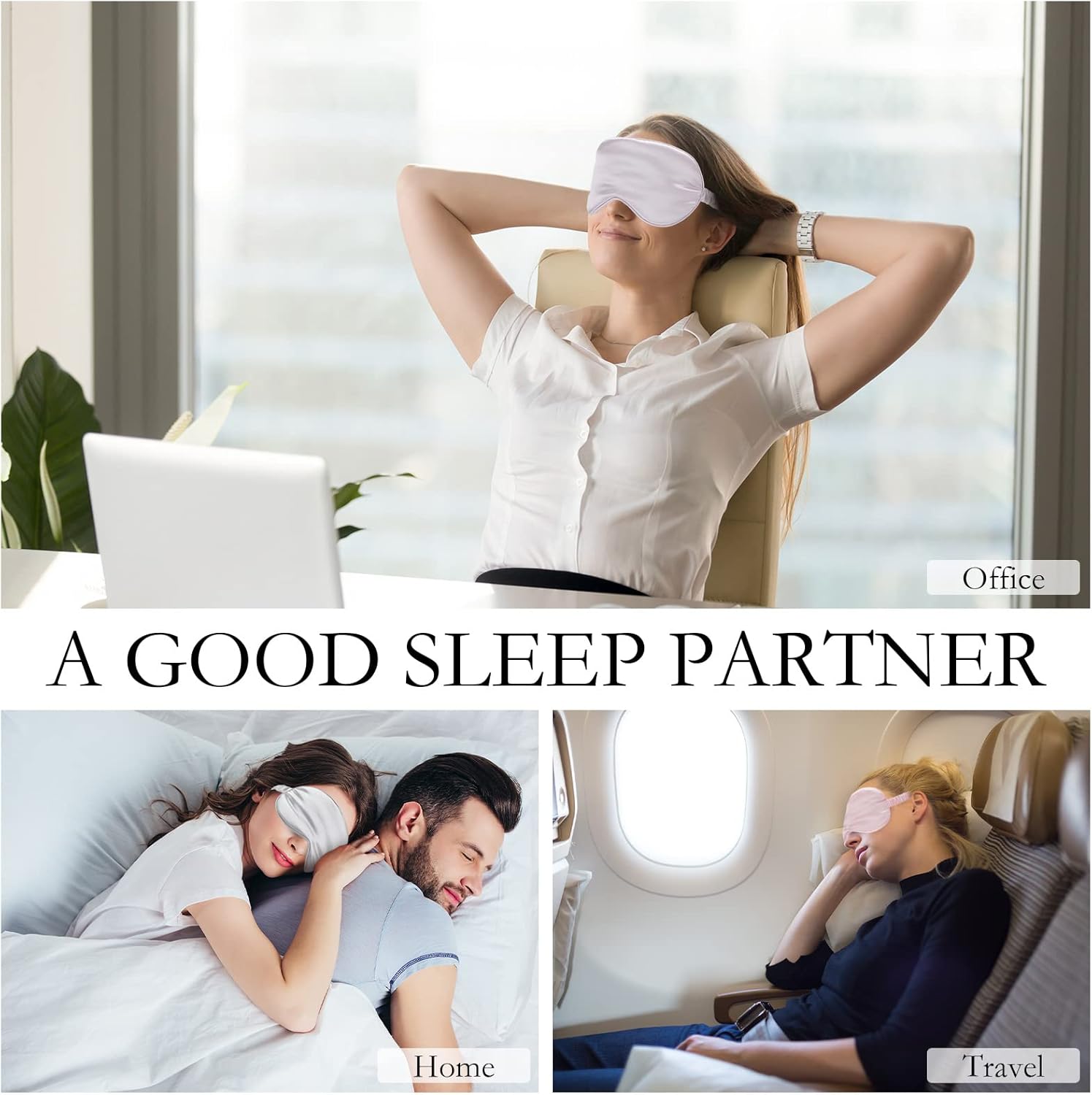 100 Pieces Silk Sleep Mask Eye Coverings for Sleeping Smooth Soft Eye Covers Mask with Elastic Strap for Sleeping Blocking Lights Travel Relax - Image 6