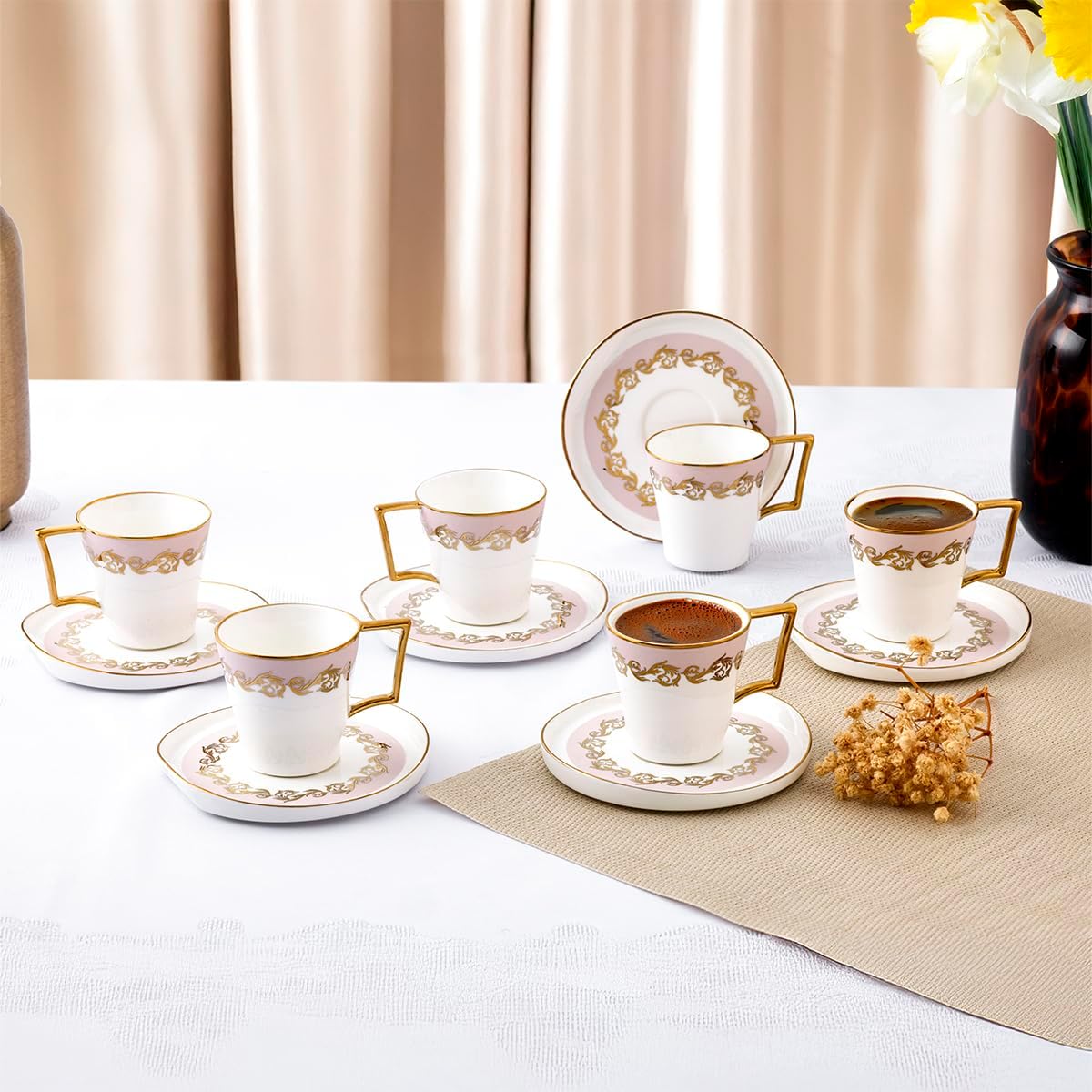 Aryıldız Celestia 12 Parça 6 Kişilik Kahve Fincan Takımı 90 ml