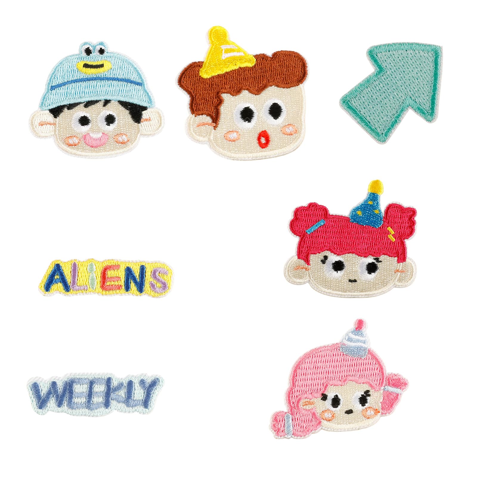 Kalttoy 9 Pcs Embroidered Patches Sew on Patches Cartoon Boy Iron on Clothing Little Girl Sewing