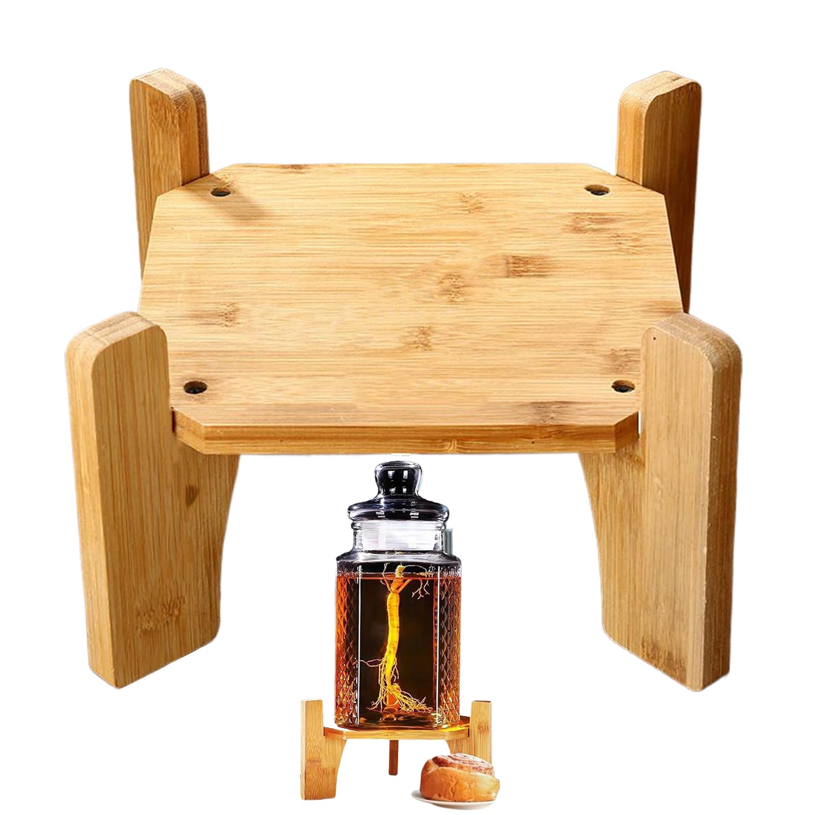 Support pour distributeur de boissons en bois de 18,5 cm pour cuisine et fête