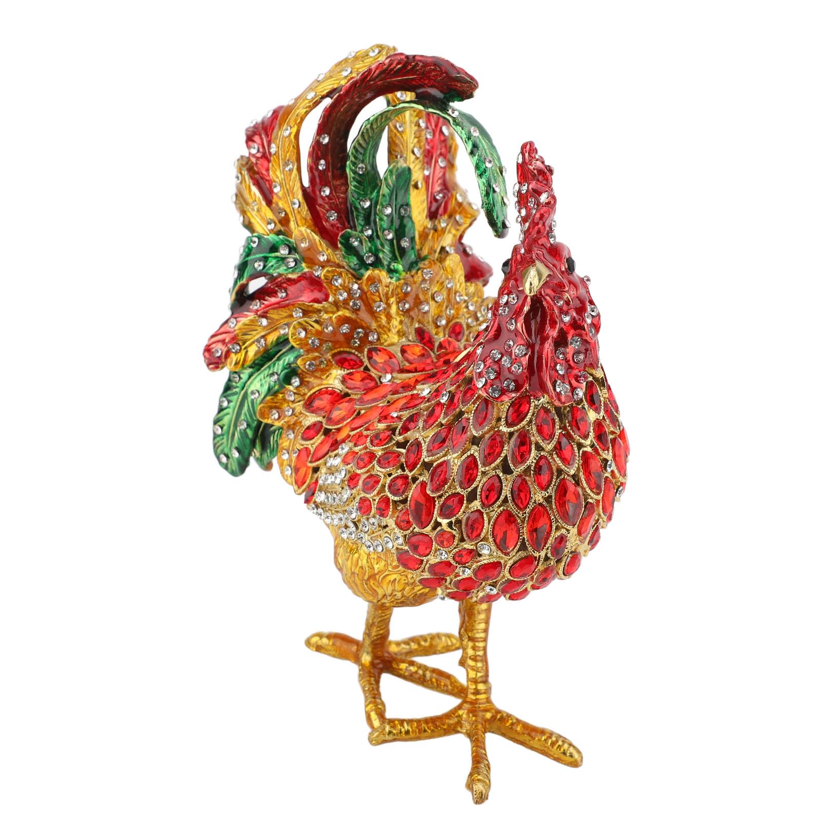ZJchao Scatola per Ciondoli per Gioielli con e Gallo, in Lega Smaltata, Accessori Decorativi per la Casa per gli Amanti degli Animali