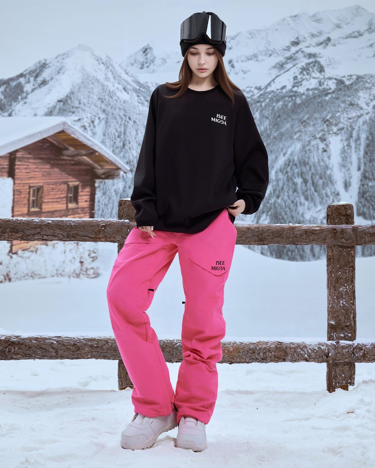 Womens Ski Pants Waterproof Windproof Snowboarding Pants Winter Sports Hiking for Winter Outdoor Snow Clothes