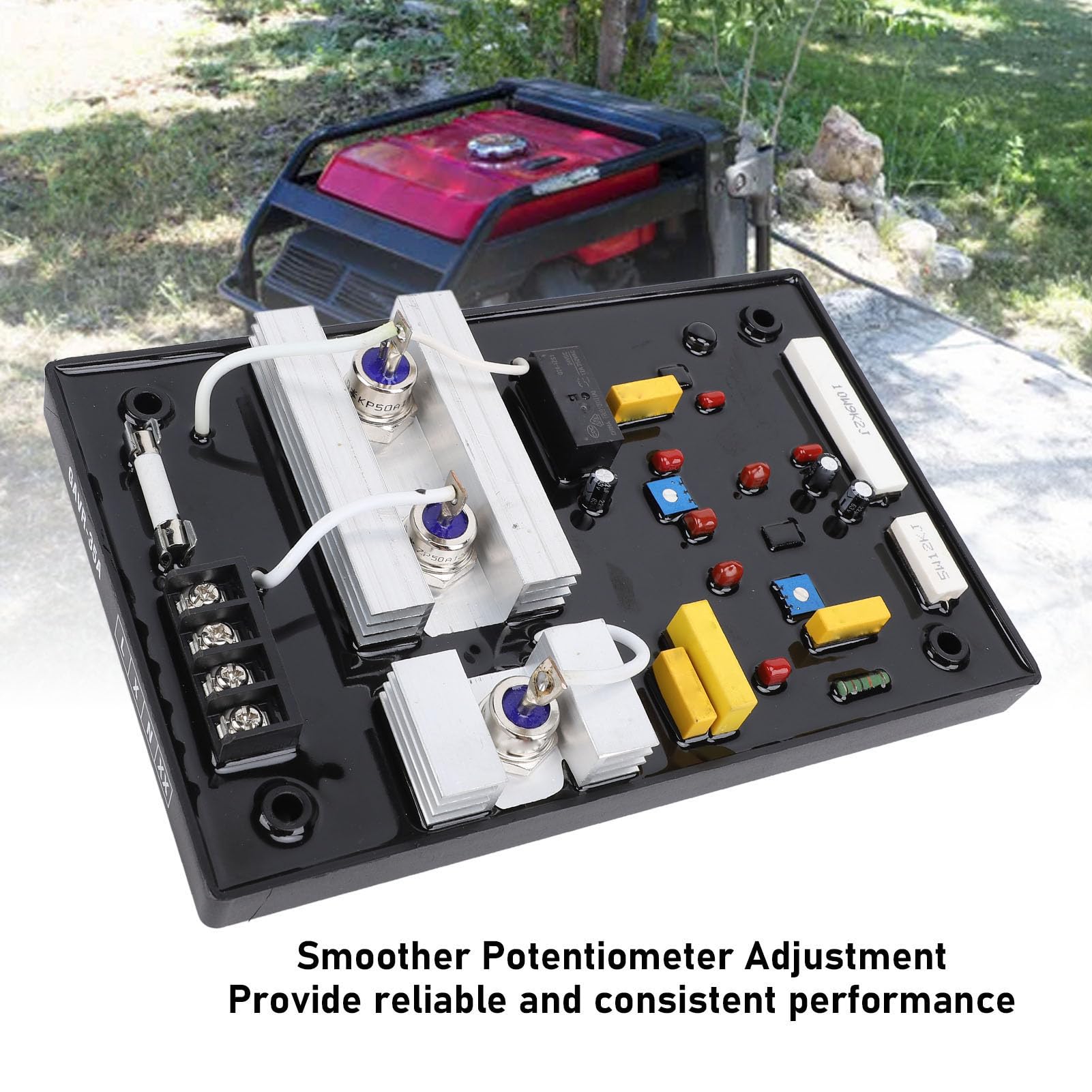 AMONIDA Rectificador Estabilizador de Voltaje Automático, Regulador de Voltaje del Generador, Regulador de Alta Confiabilidad para de Energía, Ideal para Control de de Salida 170-270VAC