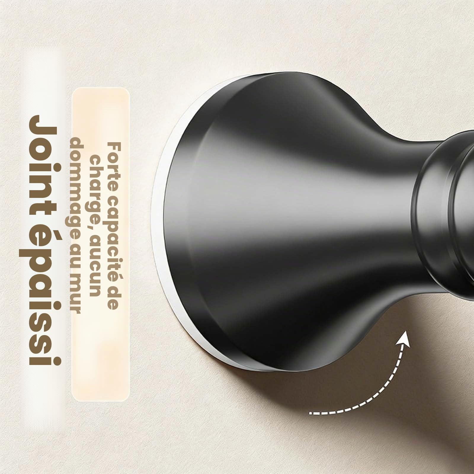 Tringle de Rideau de Douche Sans Percage 40-500 cm Tringle de Douche Acier Inoxydable Tringle Télescopique Extensible pour Salle de Bain, Fenêtre, Porte, Penderie(Black,3.6-4.5m)