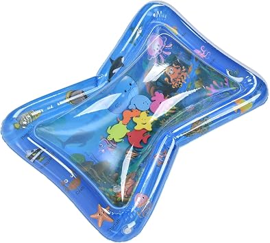 Water Play Mat Inflatable Baby Toddlers Play Mat Stimulate Brain Development Sensory Motor Cognitive Skills for Infants 1 3 Years Old Blue PVC 70 x 50 cm