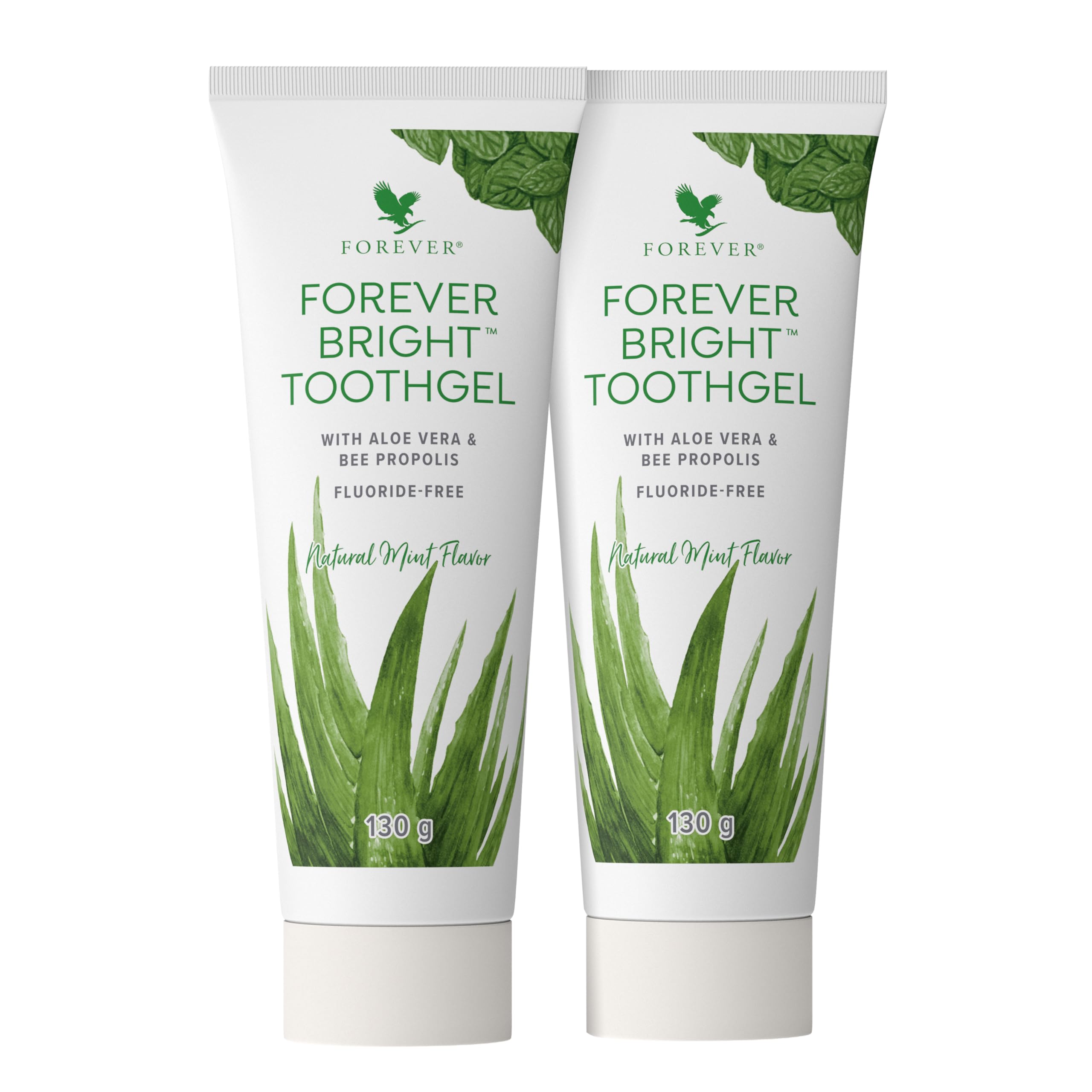 Forever Living Products Forever Bright Toothgel, 130g, Fluoride-Free with Aloe Vera (Bundle of 2)