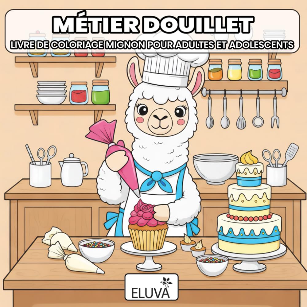 Métier Douillet – Livre de Coloriage Mignon pour Adultes et Adolescents: Avec des personnages délicats et des scènes agréables pour des instants créatifs