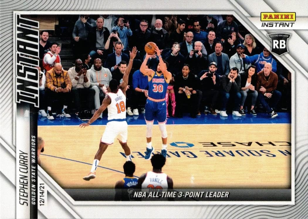 2021-22 Panini Instant #61 Stephen (Steph) Curry Basketball Card Warriors - Becomes All-Time 3-Point Leader
