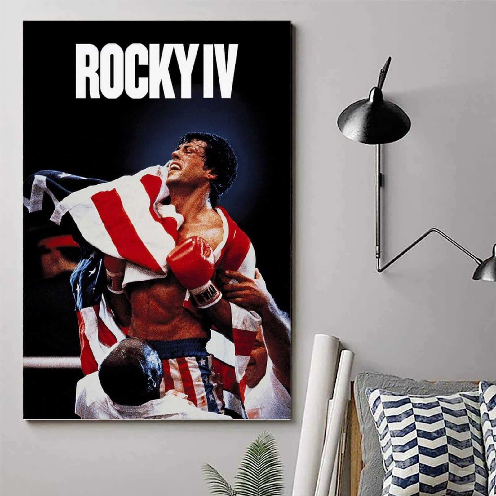 Poster Rocky Vs Apollo, Stampa Su Tela 70x100 Cm, Decorazione Moderna Per Sala, Camera, Ufficio, Pronto Da Appendere