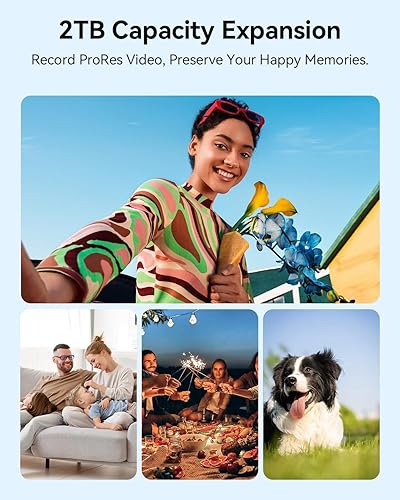 Miniatura 5 de Yottamaster SSD externo magnético de 2 TB, hasta 2000 MBs USB 3.2 Gen 2x2 unidad de estado sólido portátil, compatible con 4K ProRes HDR, compatible