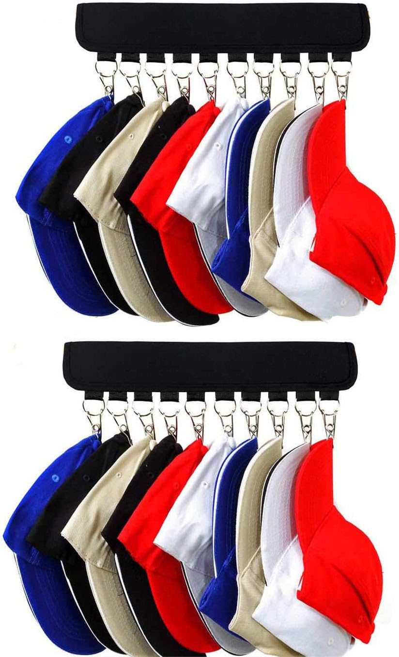2PCS Cap Organizer Hanger,Hat Organizer for Closet, Change Your Cloth Hanger to Cap Organizer Hanger, Keep Your Hats Cleaner Than a Hat Rack