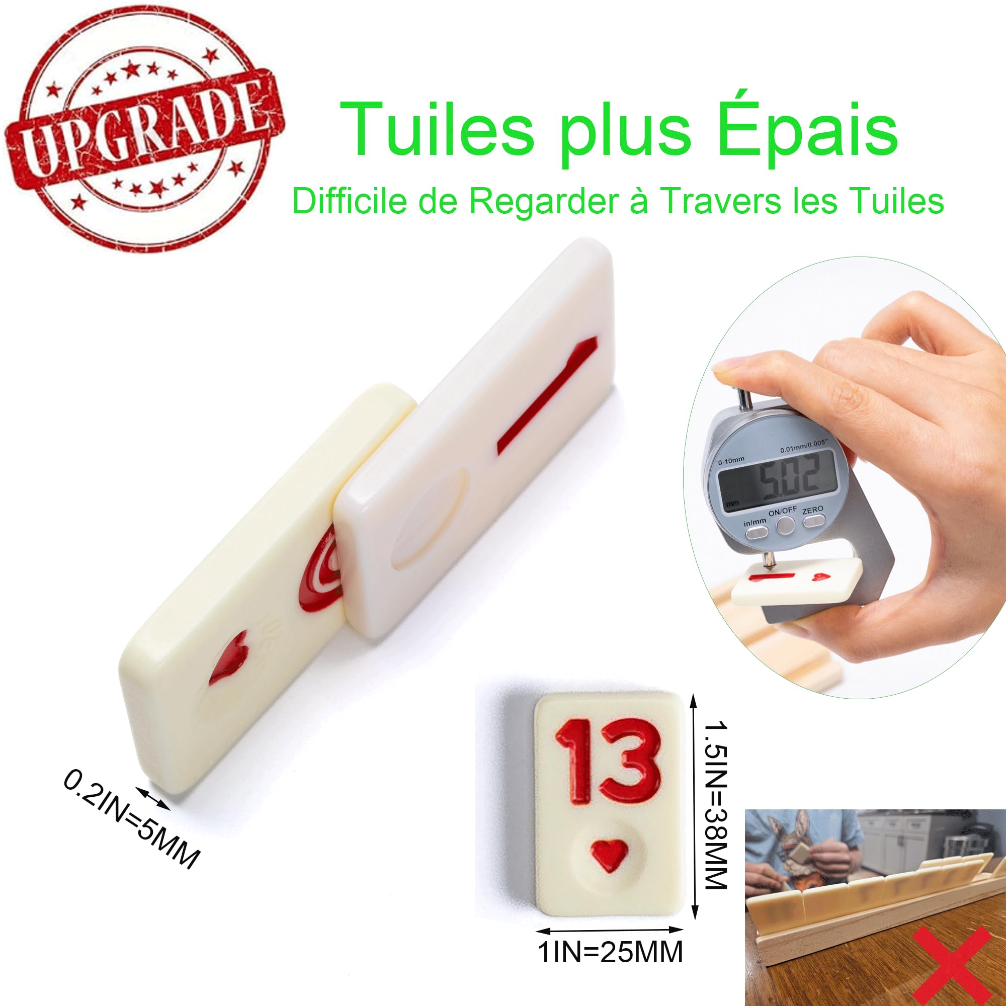 Jeu de Rummi Chiffres Ensemble, Édition 6 Joueurs avec 6 Chevalets de Tuiles et 160 Jetons Rummy, Jeux de Société Classiques pour Adultes et Enfants