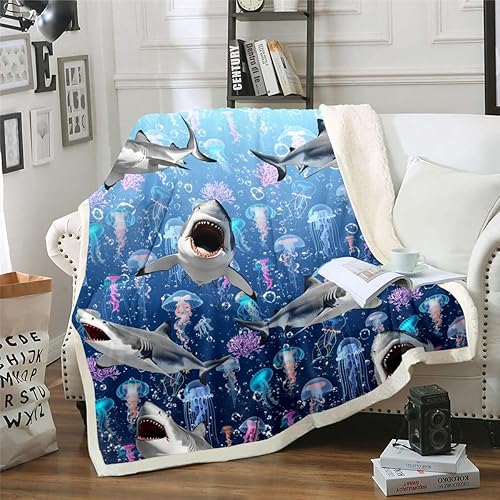 Miniatura 36 de Manta de olas oceánicas para cama, silla, retro, brújula, velero, manta náutica para decoración de dormitorio de niños, manta de vellón marino con