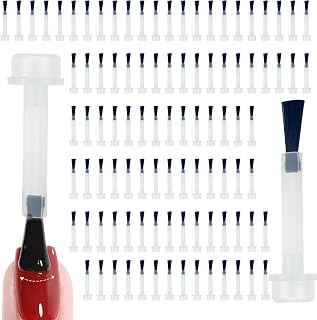 100PCS Replacement Nail Polish Brush with Handle Dip Powder Liquid Replacement Brushes Soft Bristles Nail Brushes