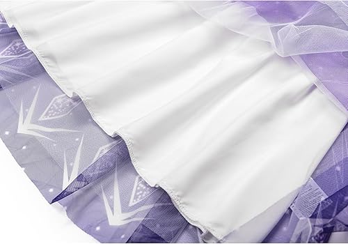 Miniatura 9 de Vestido de princesa para niñas, vestido de princesa morado con accesorios para Halloween, fiesta de reina de las nieves, cosplay