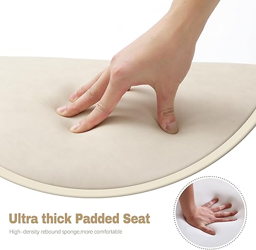 Miniatura 3 de Juego de 2 taburetes de bar de altura de mostrador para encimera de cocina, taburetes de bar modernos sin espalda con asiento tapizado de piel