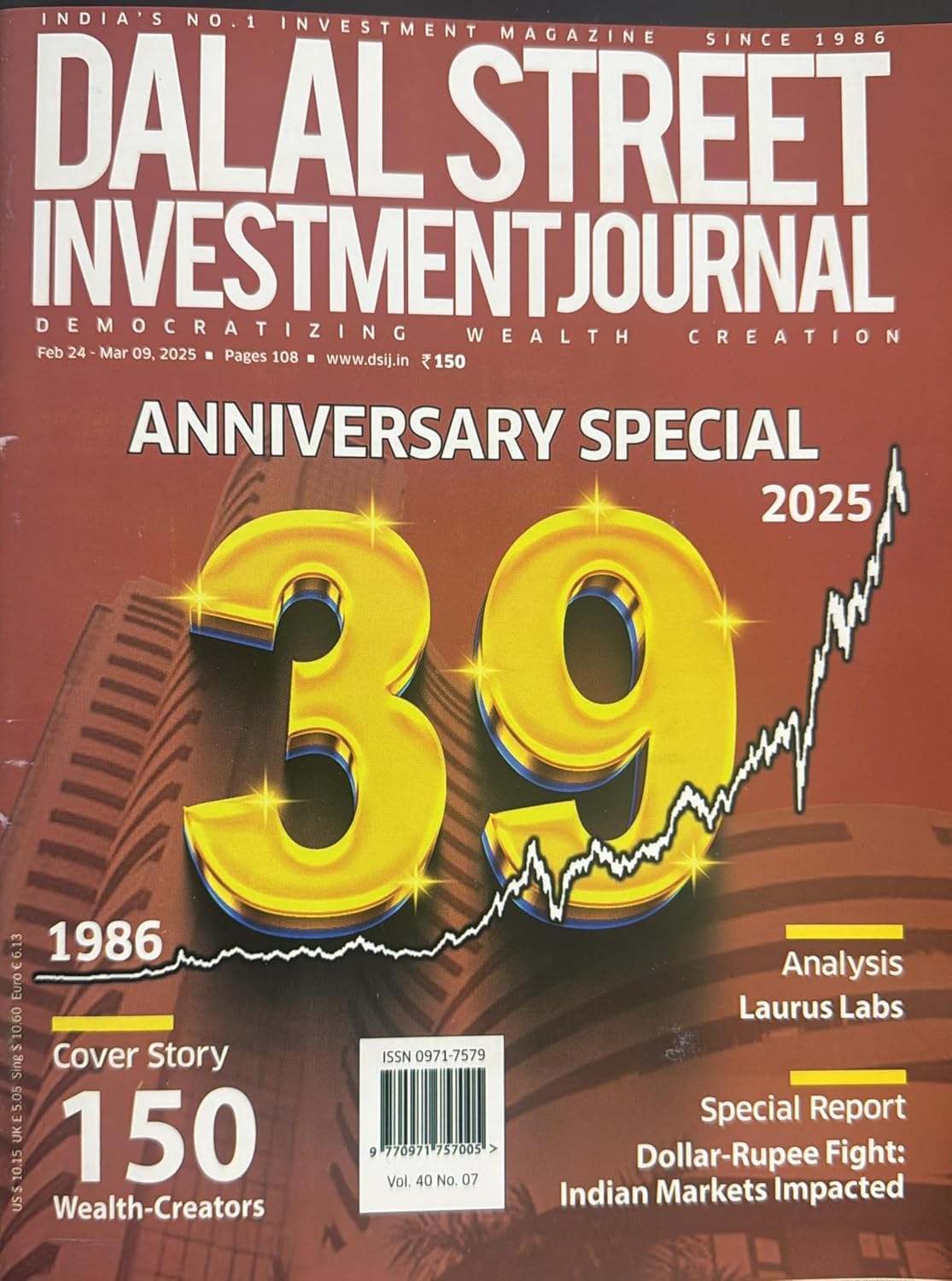 Dalal Street Investment Journal 09 March 2025 Edition (Cover Story- Big Triggers for Small-Caps) Inside SME's Paperback Bunko – 1 January 2020