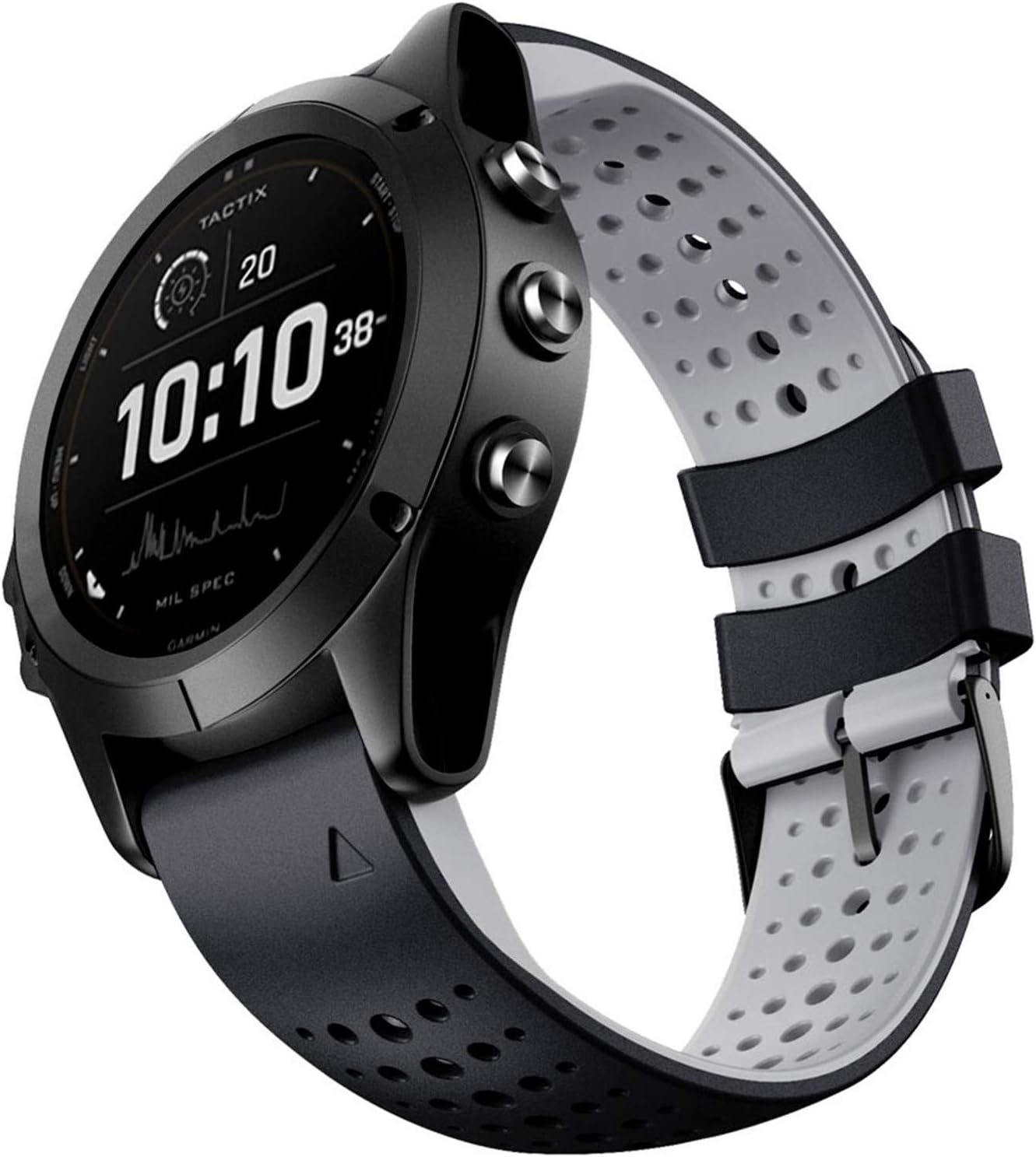 Abanen Silicone Quick Fit 22mm Watch Bands for Garmin Instinct 3 45mm / Fenix 8 47mm / Fenix 7/6/ 5, Soft Sport Skin-Friendly Waterproof Wristband Strap for epix Pro/Approach S70 (47mm)