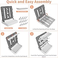 Vista 6 de Estante de secado de biberones, soporte vertical para secadora de biberones, estante de secado de biberones que ahorra espacio para encimera
