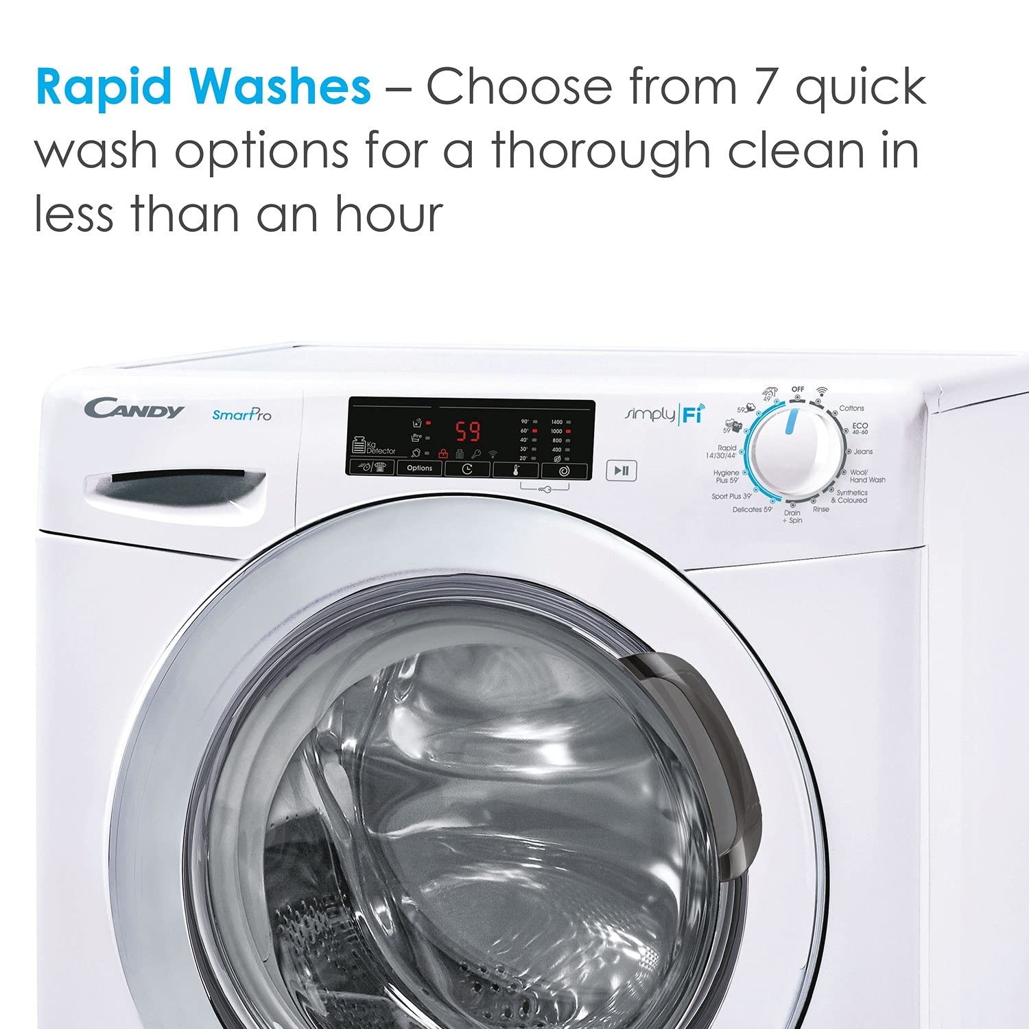 Buy Candy Smart Pro CSO14103TWCE Free Standing Washing Machine, WiFi