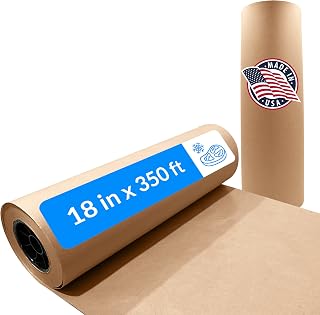 Reli. Brown Freezer Paper Roll | 18 Inch x 350 Feet - Bulk | Made in USA | Natural Freezer Paper Roll for Meat | Food Grade, Poly-Coated for Wrapping/Freezing Meat (Brown)