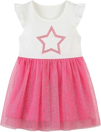 Little Girls Toddler Kids Summer Cotton Tutu Tulle Casual Dress