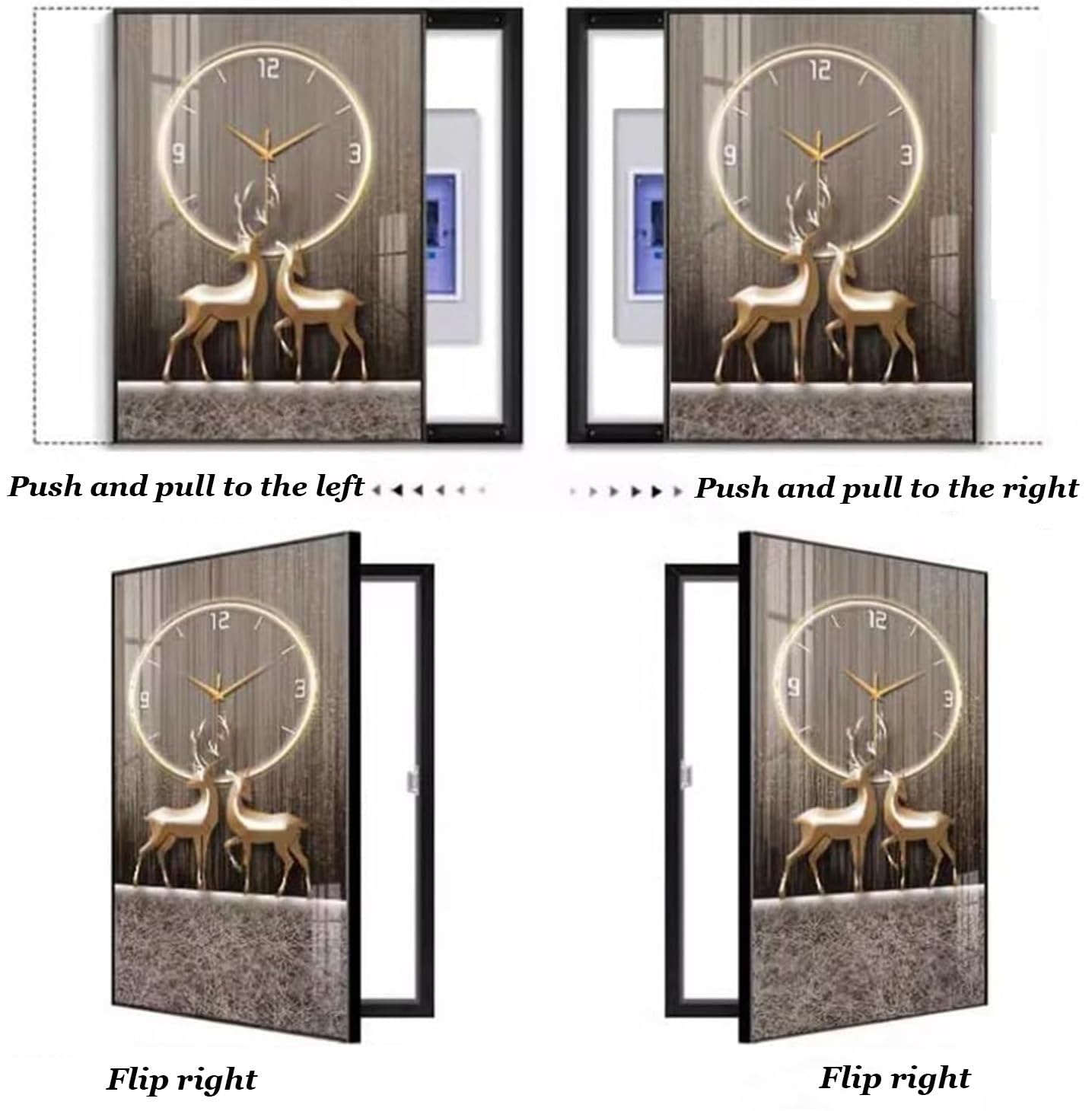 YLME Copertura Quadro Elettrico Decorativa - Nascondi Contatore Quadri Copri Contatori Elettrici Da Parete - Sono Disponibili Vari Stili,White(b),50x60 Cm - 10