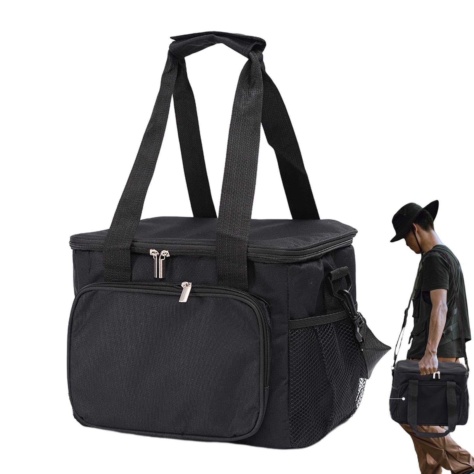 Bolsa de Almuerzo de Camping, Bolsa térmica al Aire Libre - Bolsas aisladas con Correa para el Hombro | Bolsa térmica Extra Grande, Bolsa de Suministros de Picnic, Nevera portátil, Resistente para b