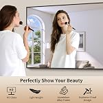 COFENY Miroir de salle de bain noir pour mur, 30x36 Miroirs rectangle de pouce avec cadre en métal, miroir mural moderne pour salle de bain salon, porte-entrée suspendu horizontale ou verticale