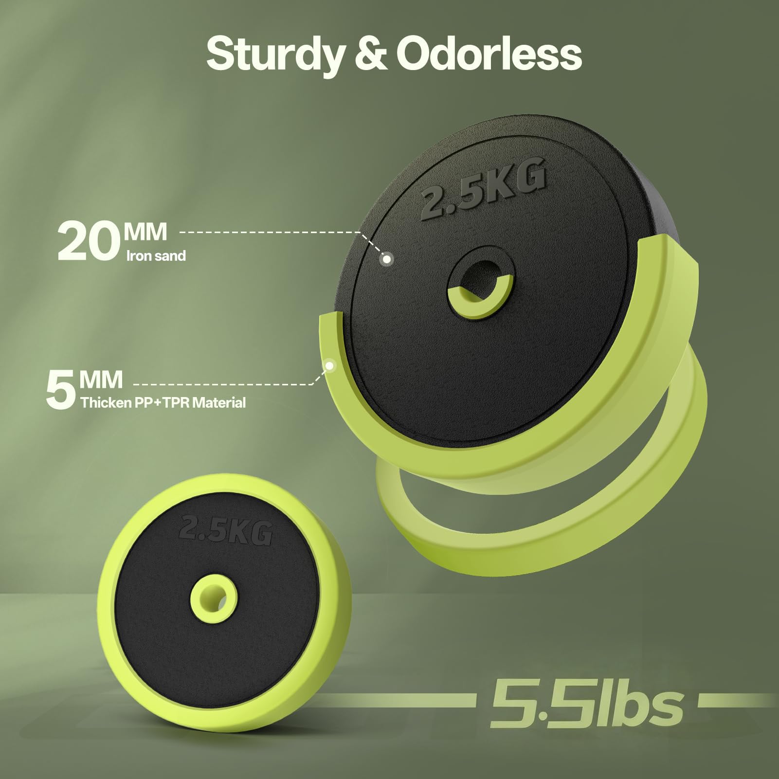 PASYOU Manubri Regolabili 5 in 1 Set, Include Manubri, Bilancieri, Kettlebell, Flessioni per Pesi Palestra Set Manubri per Fitness a Casa