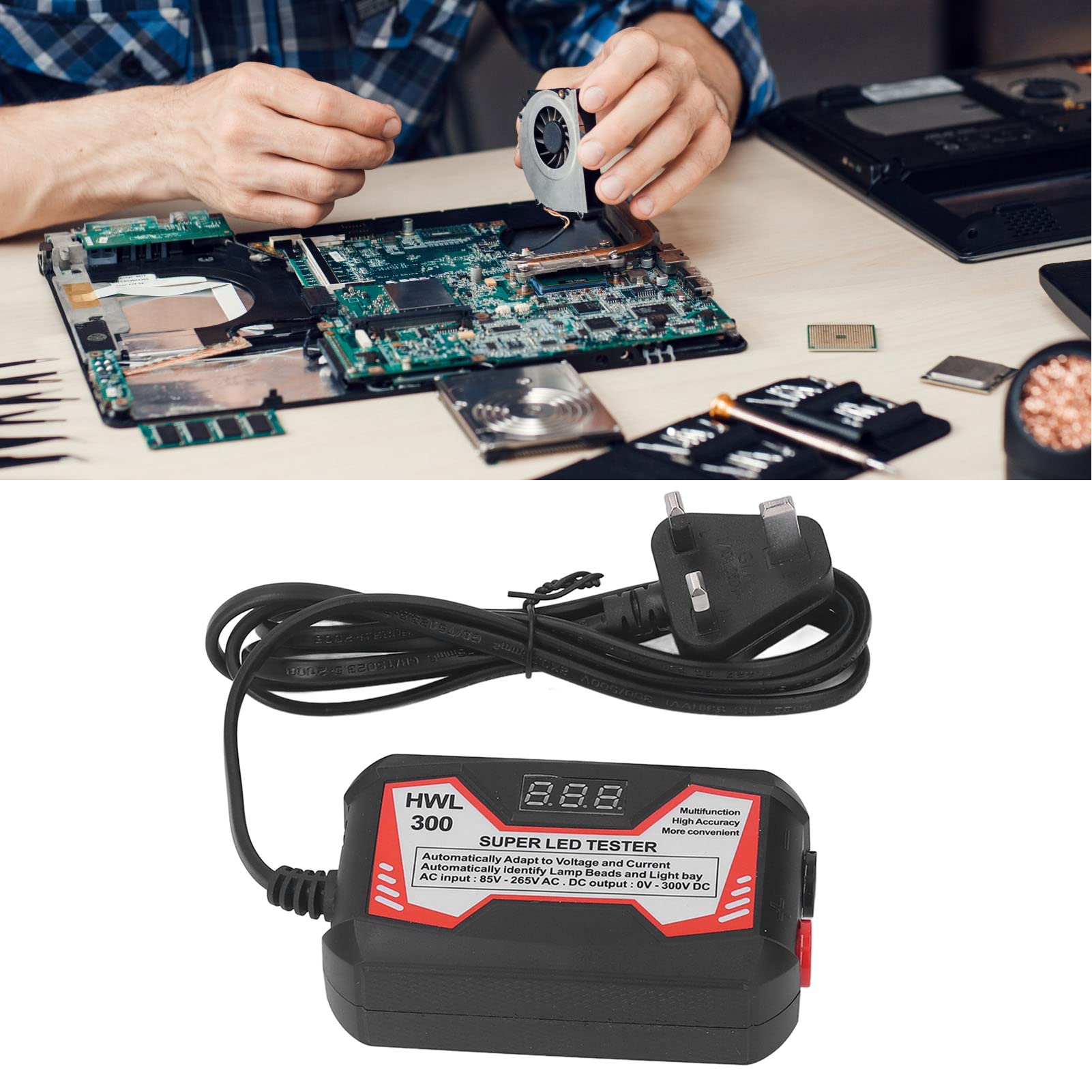 Super Led, 85‑265V Lamp Bead Strip Tv Backlight Repair Inspection Testing Gray Portable Efficient Led Light Series Parallel Bead Tests