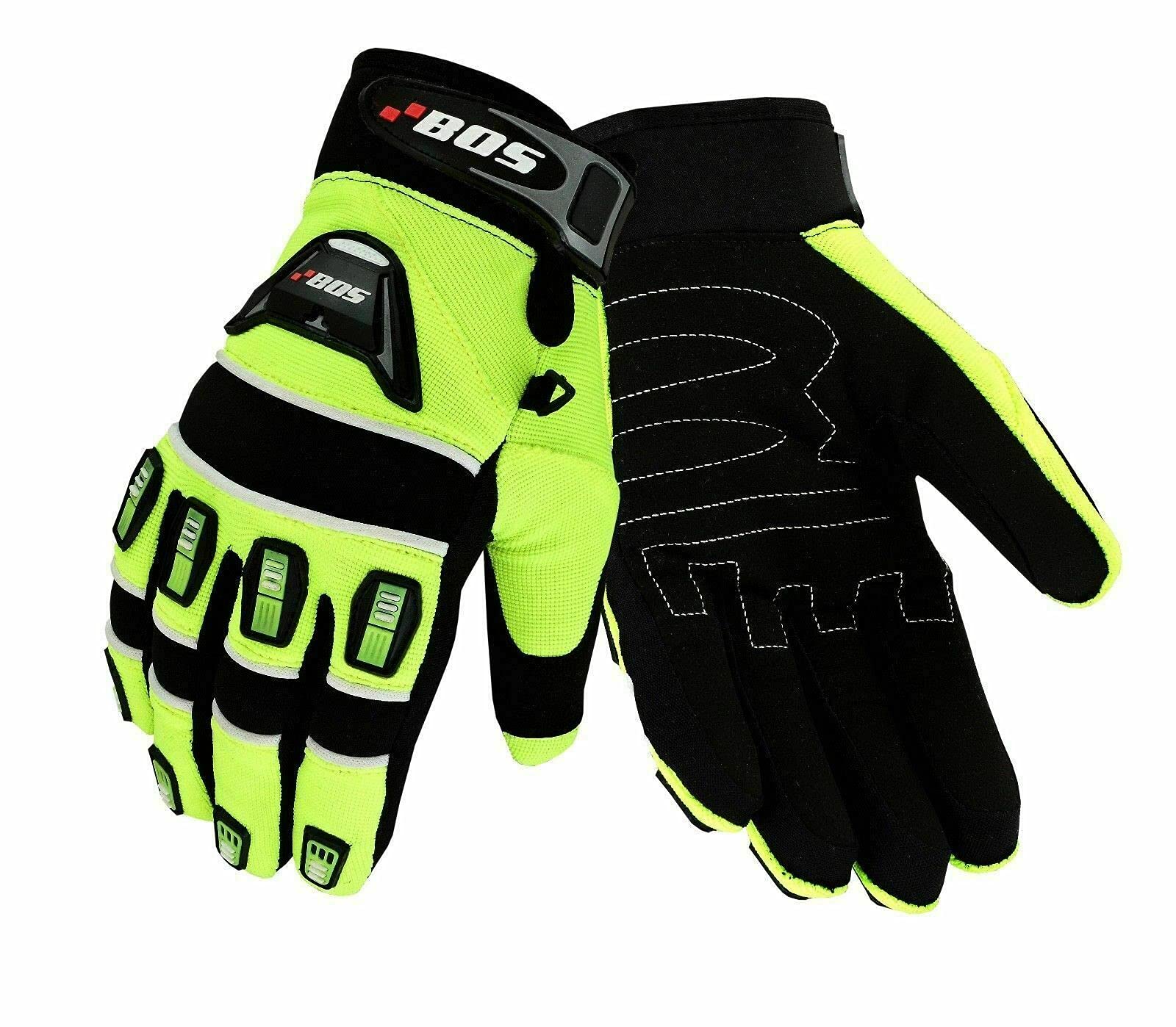 BOSmoto Motorradhandschuhe Fahrrad Sport Gloves Sommer Motorrad Handschuhe XS-3XL (Neon, S) Auto & Motorrad