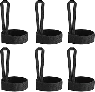 RLECS 6PCS 25x2.5x13cm Black Referee Descent Indicator Wristband Football and Rugby Touchdown Indicator Sports Competition Equipment