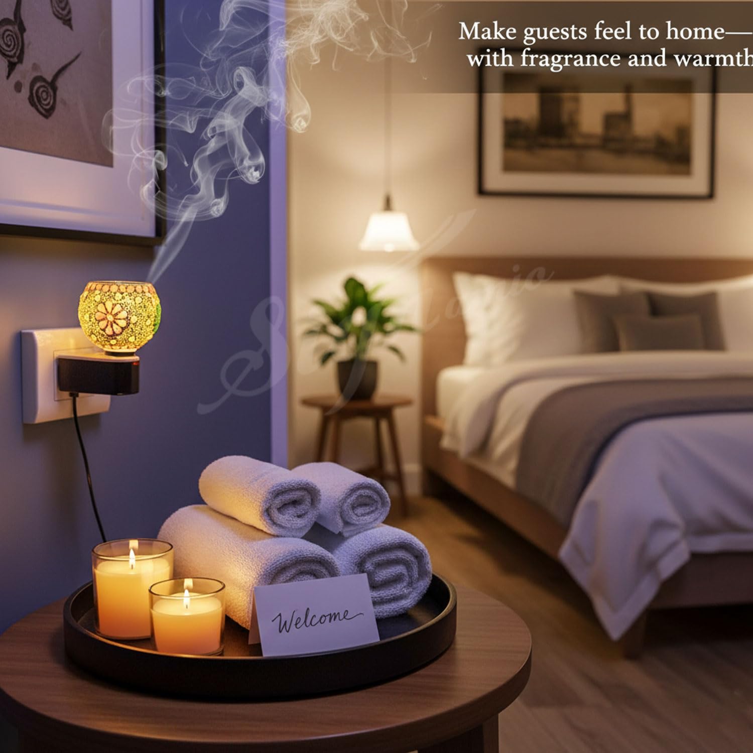 SIGNAMIO Multi Color 2 in 1 Electric Kapoor Dani Burner: Essential Home Fragrance Product & Room Freshener Diffuser with Night Lamp for Pooja Rooms, Aroma, Oil & Camphor Diffuser Capabilities-DN-16 4